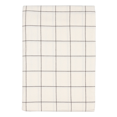 Скатерть из хлопка белого цвета в клетку из коллекции essential, 170х170 см