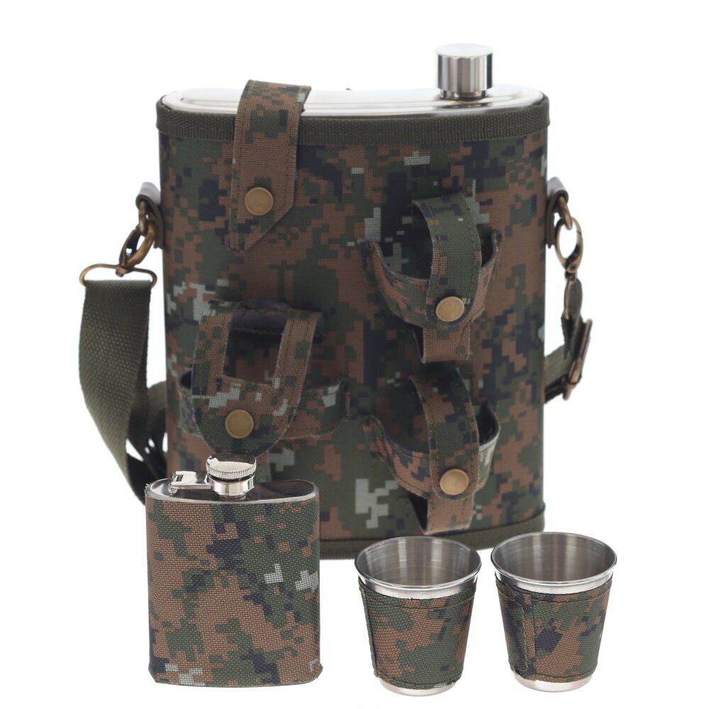 GAEM Набор из 4-х предм.: фляжка 1350 мл, 2 стопки 70 мл, фляжка 100 мл, L19 W10,5 H23,5 см