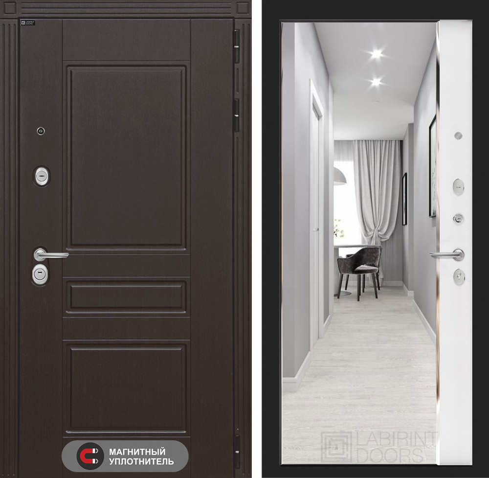 Мегаполис зеркало Панорама белый софт