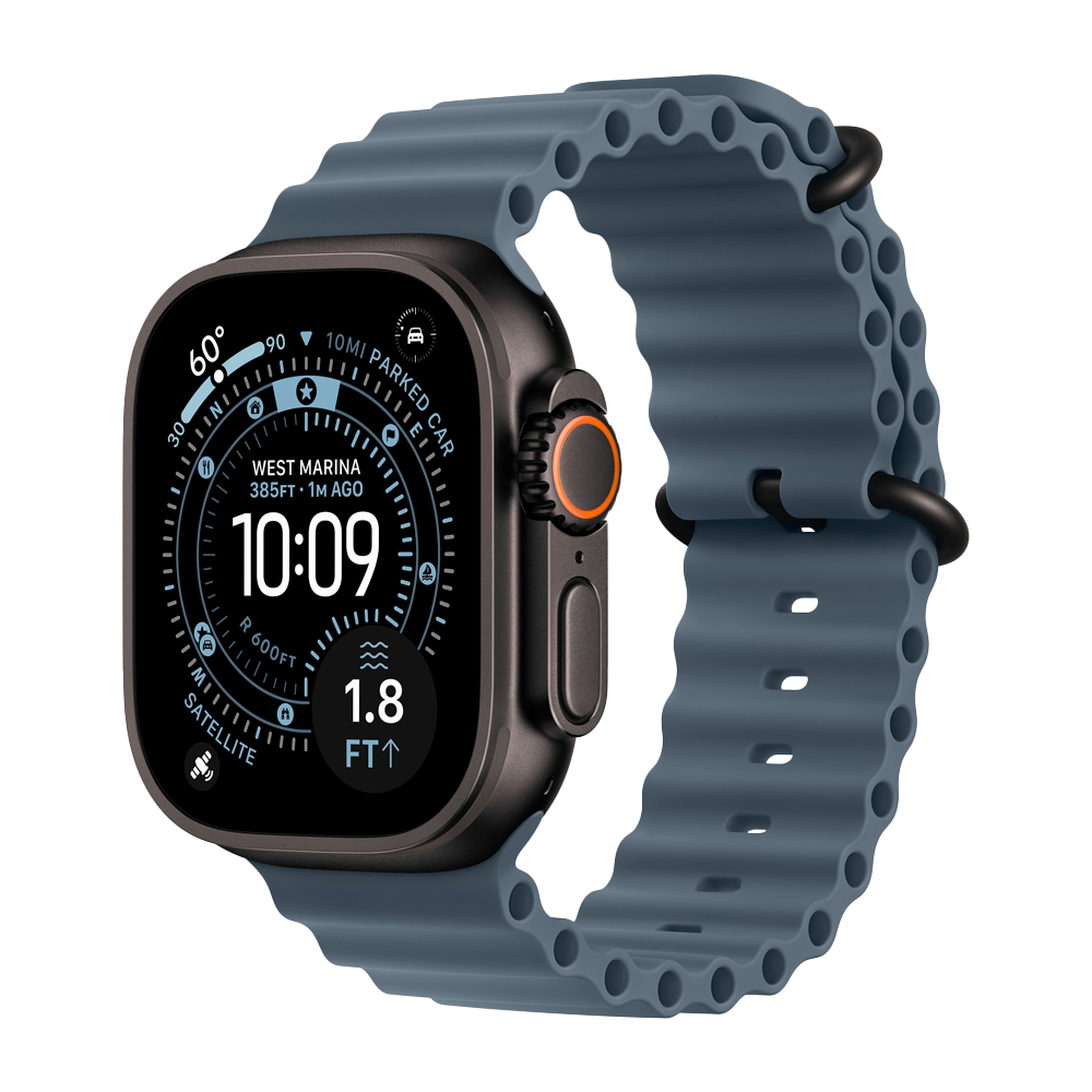 Умные часы Apple Watch Ultra 3 (2025) GPS + Cellular, 49mm, Black Titanium Case with Anchor Blue Ocean Band