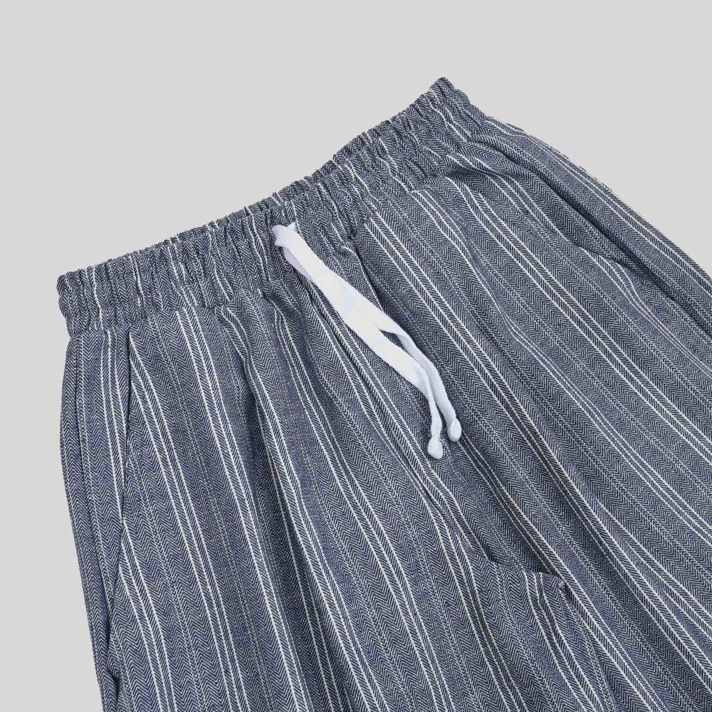 Брюки One Two Striped Baggy Pants Blue