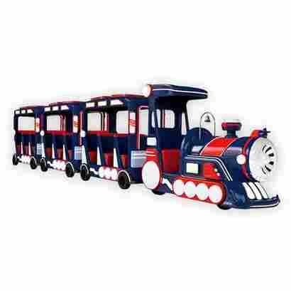 Детский поезд безресльсовый «Синий жужжик», 3 вагона, 19 мест, для ТРЦ