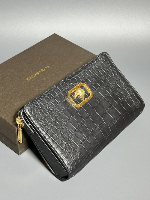 Клатч Stefano Ricci из кожи крокодила