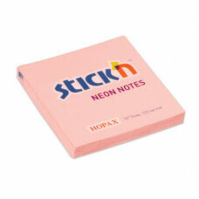 Блок-стикер 76*76 100л HOPAX 21746 пастель розовый