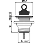 Выпуск для сифона для умывальника 5/4 A31 решетка нерж. сталь DN63 Alcaplast/Alcadrain