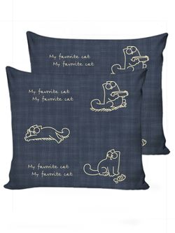 Наволочка комплект 2шт Сказка "Котики Грей" 70х70 см, поплин