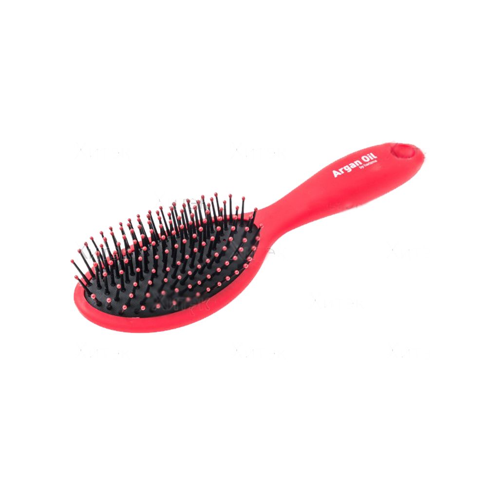 Щетка массажная Harizma Argan Oil h10692-03 (красная, средняя)