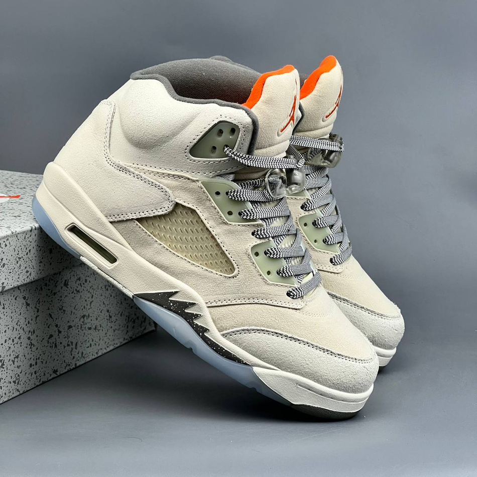 Кроссовки Nike Jordan 5 #399 (беж.)