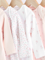 Боди с длинным рукавом для малышей Next K79-553, 5 шт., Белый, Розовый