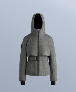 Oysho Водостойкая куртка FELLEX® Wool Blend SKI, антрацитово-серый