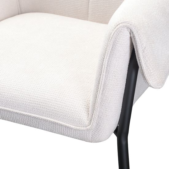 Стул aline, шенилл, молочный