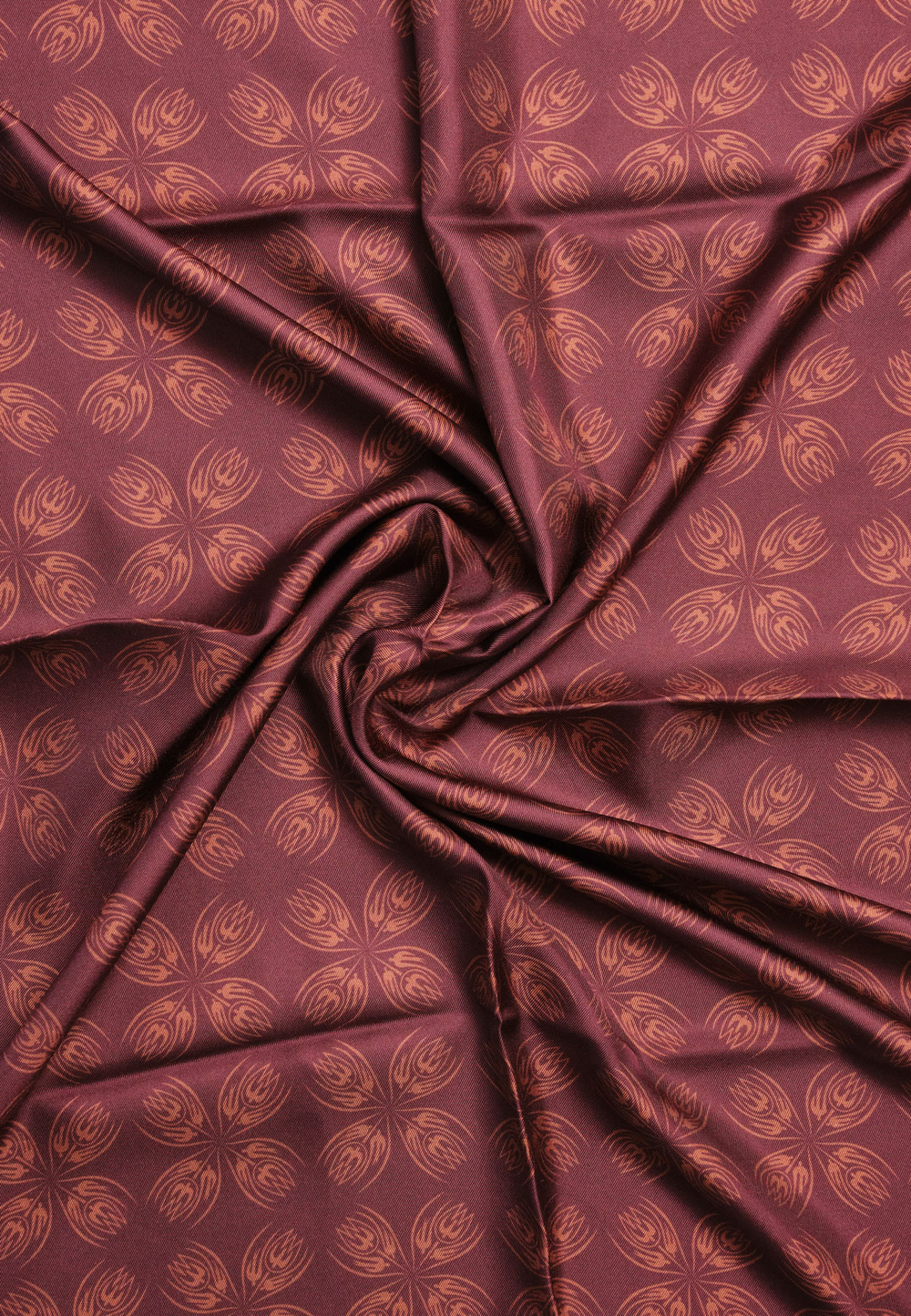 Шелковый платок Qarlygash&Qyzgaldaq BURGUNDY 90х90