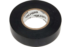 Профессиональная изолента ПВХ KRANZ 0,18х19 мм, 20 м, черная KR-09-2806