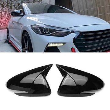 Накладки на зеркала M Style Hyundai Elantra AD6 2015 - 2020 чёрный глянец