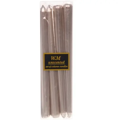 Свеча «Эдем» (набор 4 шт) 2*25 см, Розовое золото