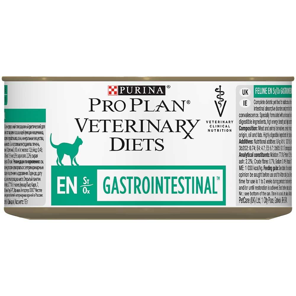 Pro Plan VET EN 195 г - диета консервы для кошек при проблемах пищеварения, Gastrointestinal ST/OX
