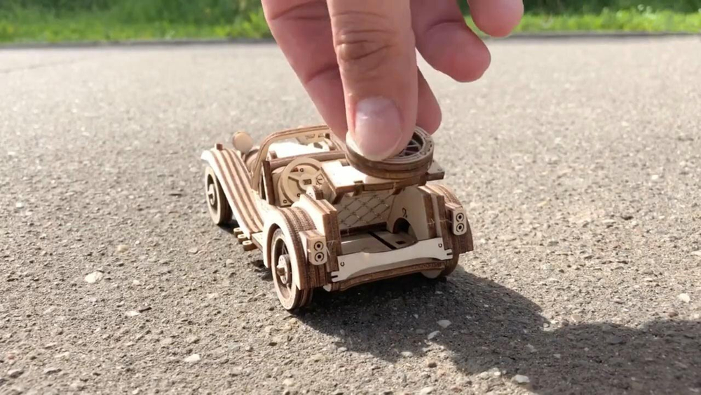 Автомобиль РОДСТЕР от Lemmo - Деревянный конструктор, 3D пазл, сборная модель