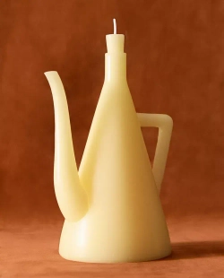 ZARA HOME ДЕКОРАТИВНАЯ СВЕЧА В ФОРМЕ ВАЗОЧКИ, ЖЕЛТО-ОРАНЖЕВЫЙ