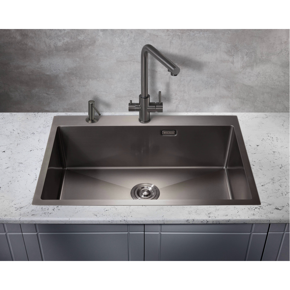 Мойка для кухни Milacio Denia 750 Steel MC.77509 сталь воронёная