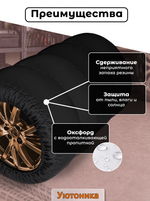 Чехлы для колес автомобиля R14-17 4 шт.