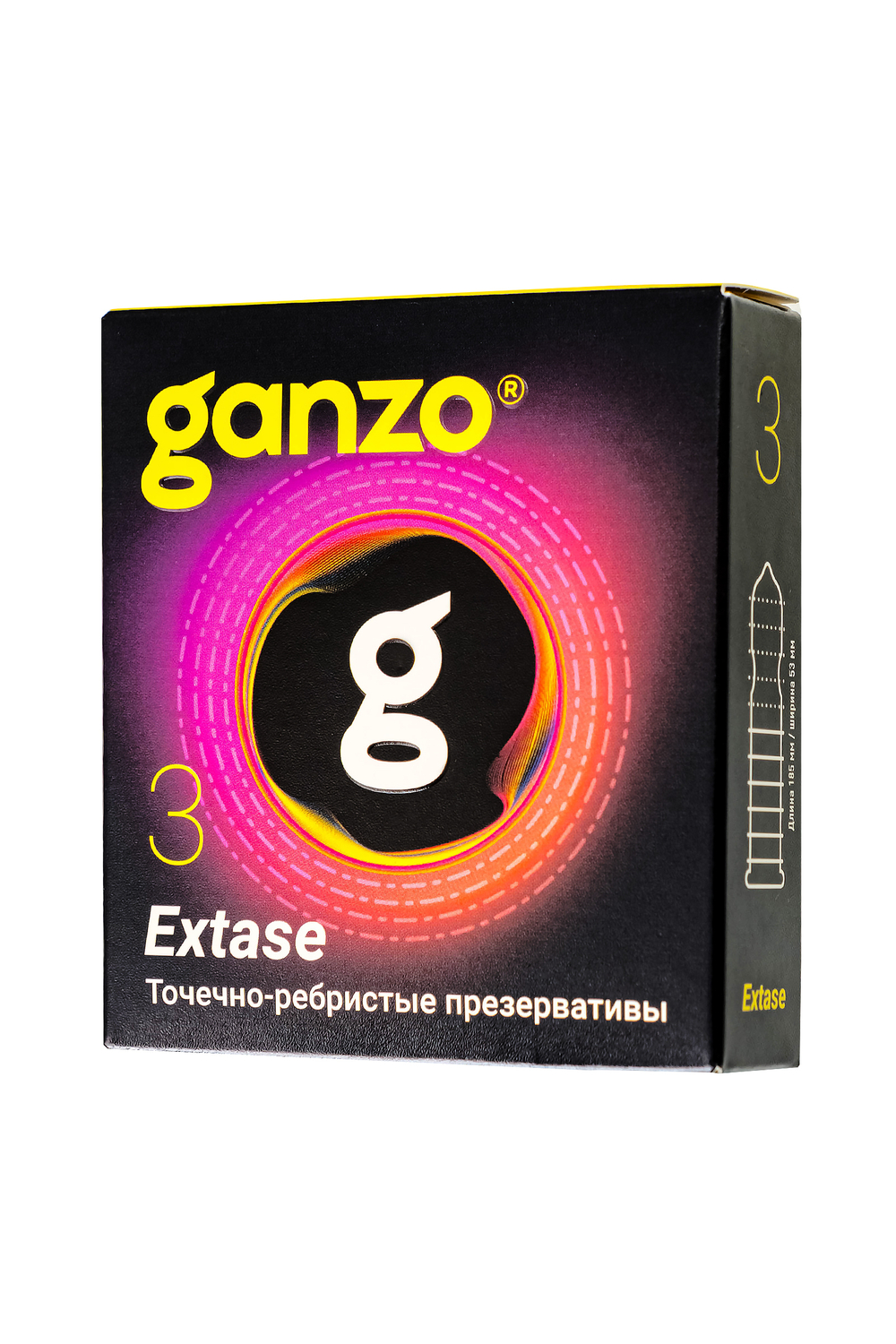 Презервативы Ganzo Extase точечно-ребристые № 3
