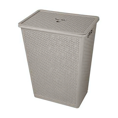 Корзина для белья "Wenge" 48л, 427*295*562 мм (серый)