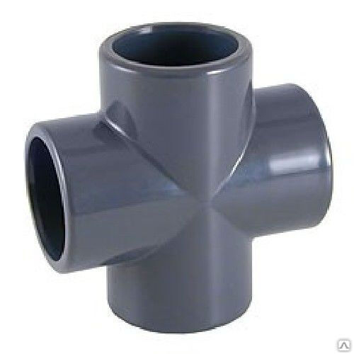 Крестовина ПВХ (НПВХ) под клей (Ру10-16), Китай