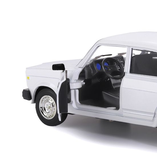 Модель машины ТМ АВТОПАНОРАМА 1/24 ВАЗ 2107, белый (свет, звук) JB1200157