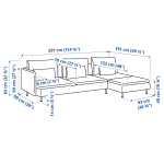 4-местный угловой диван с шезлонгом - IKEA SÖDERHAMN/SODERHAMN/СЁДЕРХАМН ИКЕА, 291/151х69х99 см, красный