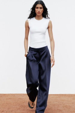 ZARA ТОП БЕЗ РУКАВОВ, БЕЛЫЙ