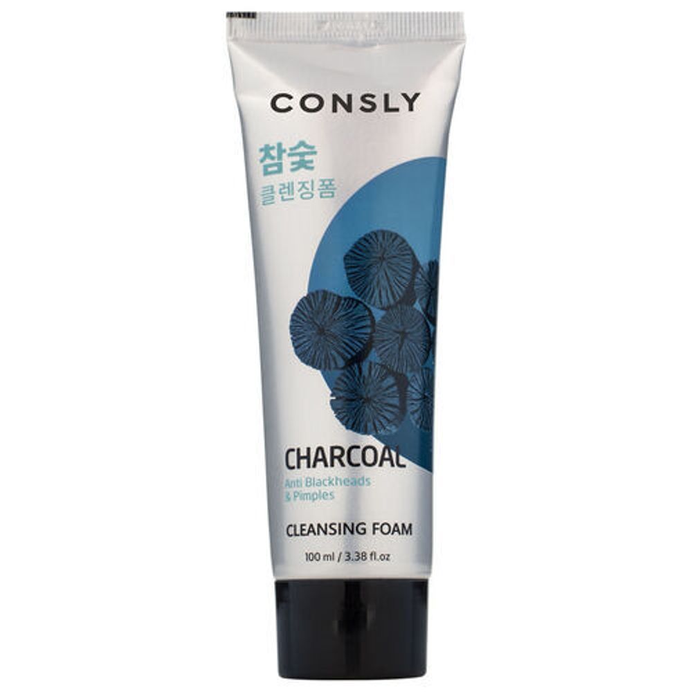 Consly Пенка для умывания с древесным углем против черных точек - Charcoal anti blackheads, 100мл