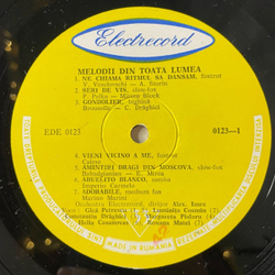 Винтажная виниловая пластинка LP Orchestra Electrecord Dir. Alex. Imre Ne Chiama Ritmul Sa Dansam (Румыния 1970)