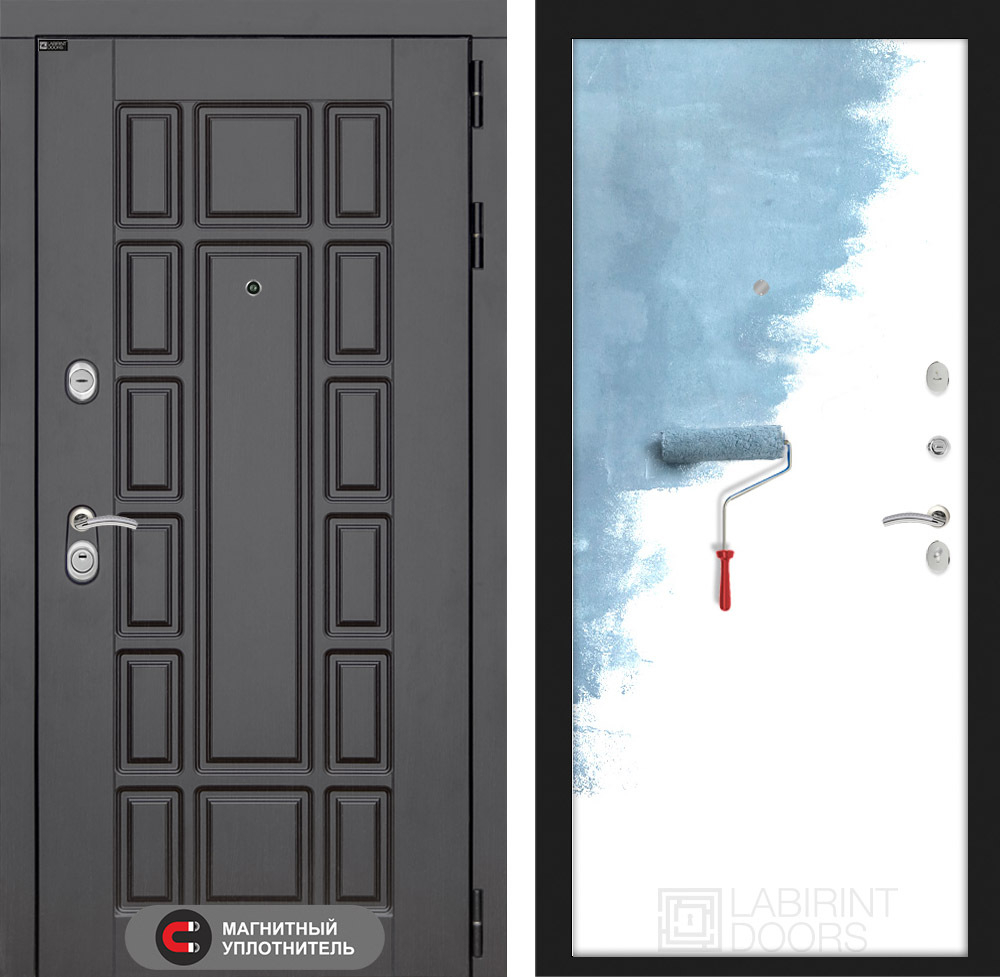 Дверь входная Лабиринт Нью-Йорк 28 Грунт под покраску металлическая
