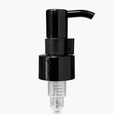 Дозатор для КРЕМА 24 черный с изогнутым  носиком и фиксатором