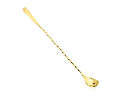 Барная ложка Flat 40 см золотая