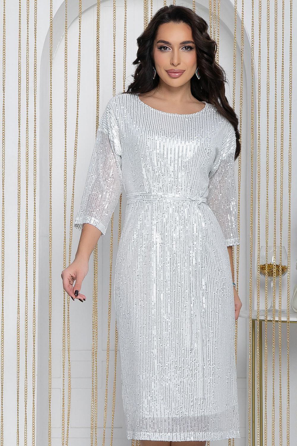 Платье праздничное Просто сияй (серебро) П14477-7М LT Collection