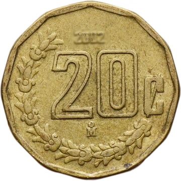 20 сентаво 1992-2009 Мексика