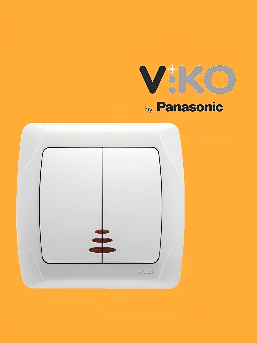 Выключатель 2-кл c подсветкой белый Viko Carmen