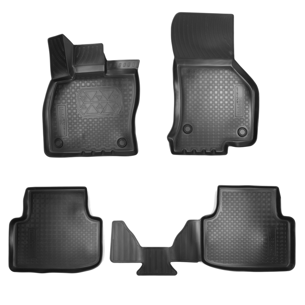 Ковры в салон Norplast/Unidec для Skoda Octavia III в кузове A7 (2013-)Полиуретан,Черный, арт.NPA11-C81-401