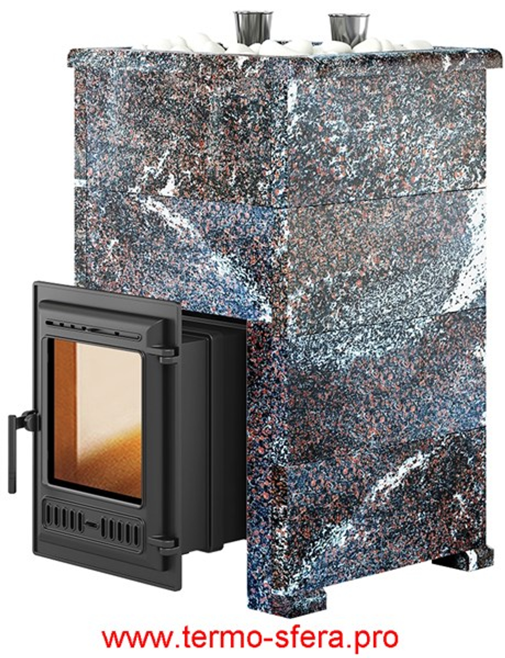 Печь для бани Эверест "Steam Master 38 ЧУГУН" Амфиболит, S-40