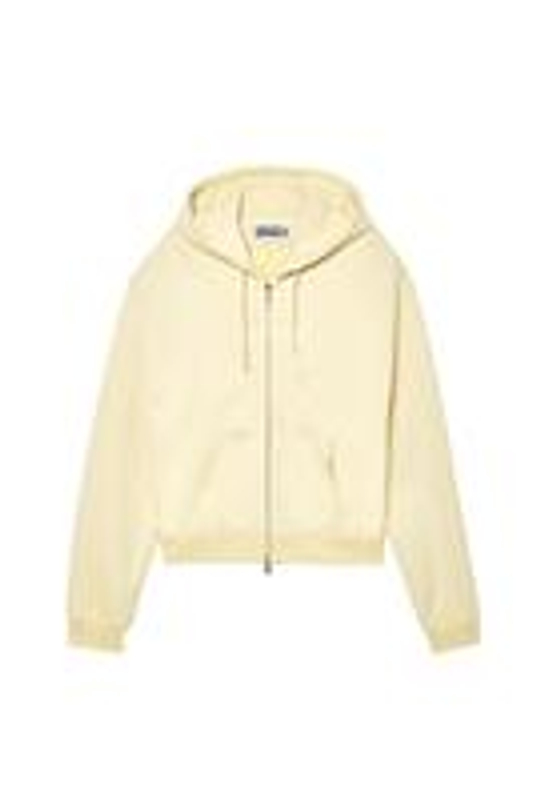 ZARA X BENITO ANTONIO ТОЛСТОВКА С КАПЮШОНОМ, ЦВЕТ СЛИВОЧНОГО МАСЛА