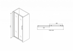 Душевая дверь Abber Schwarzer Diamant 160 AG30160BH профиль Черный стекло прозрачное