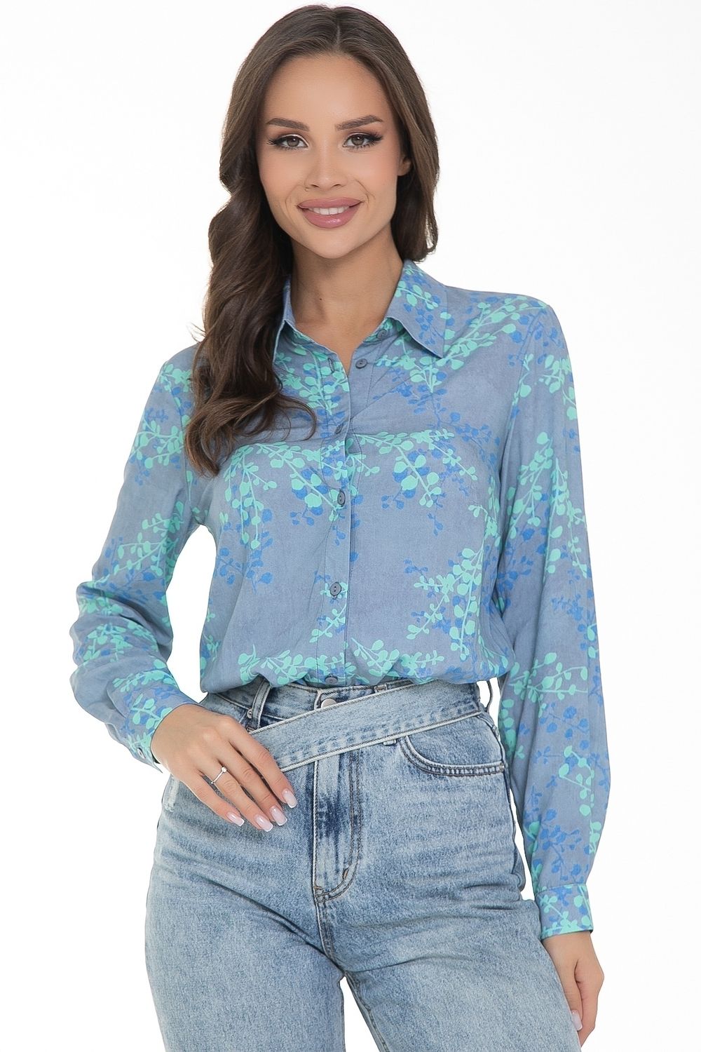 Рубашка Жаклин (блу) Diolche (Акция)