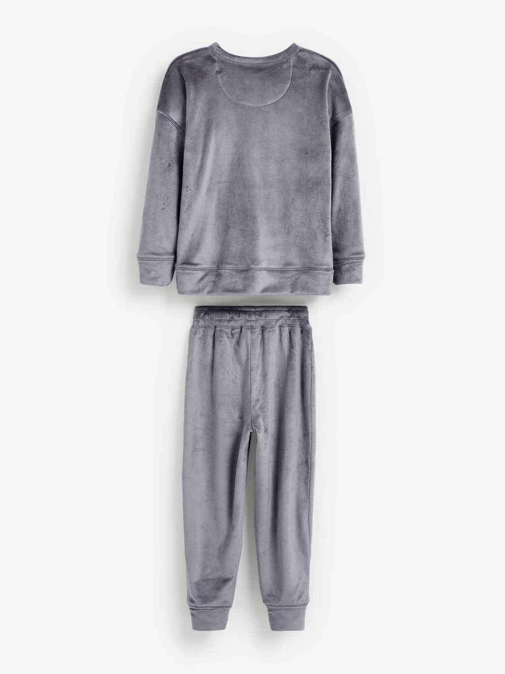 Лонгслив велюровый и брюки велюровые в комплекте для девочки Next 741-897, Серый
