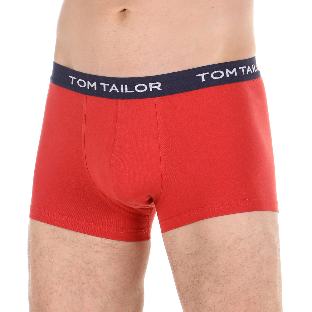 Мужские трусы боксеры набор 3в1 (красные, черные, голубые) Tom Tailor 70162/6061 358