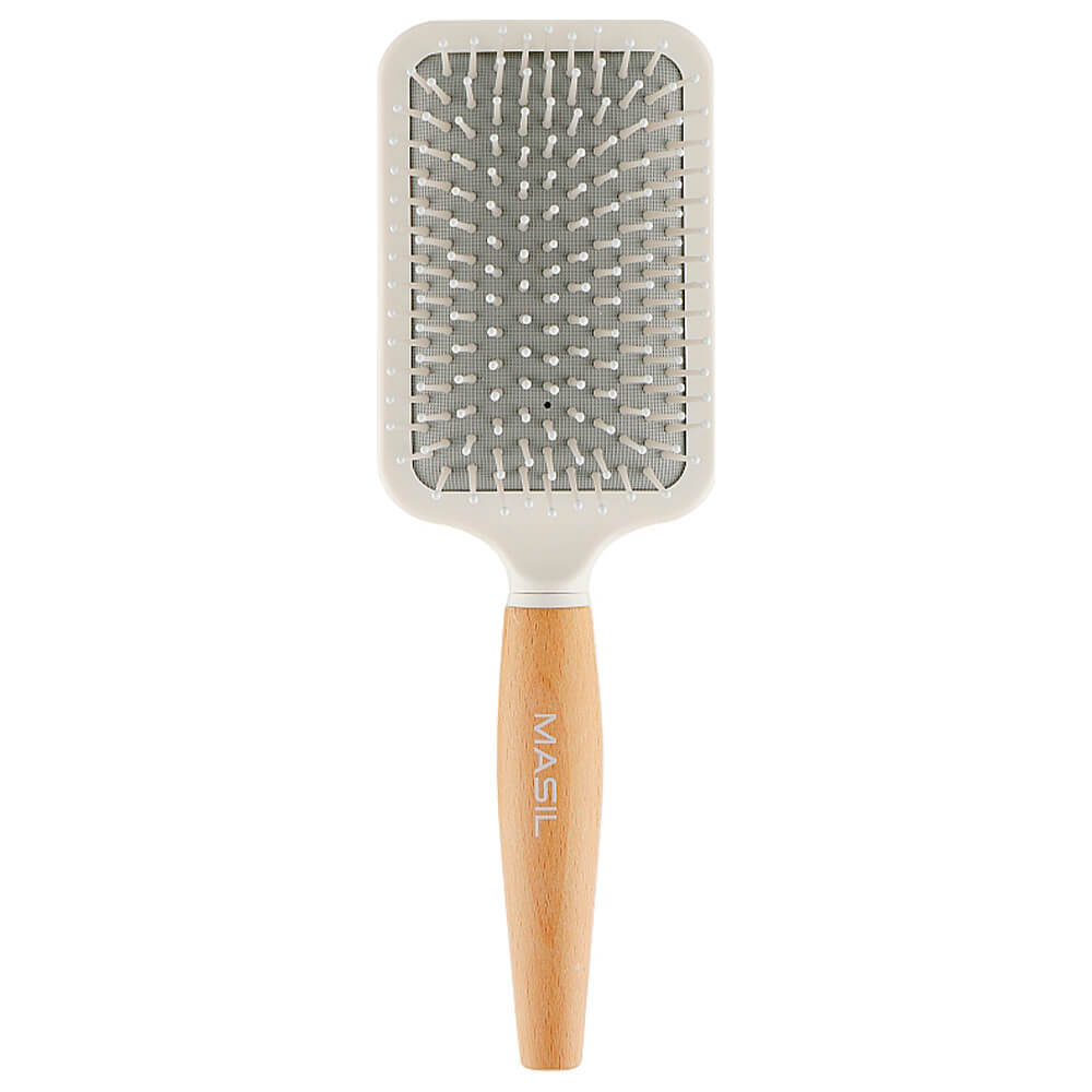 Расческа деревянная для головы Masil Wooden paddle brush,  шт