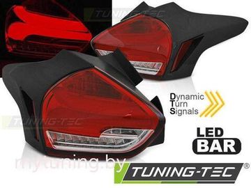 Задние фонари для Ford Focus III Hatchback (15-18) LED динамические красные светлые