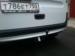 Фаркоп для Renault Kangoo минивэн/фургон (2008-) (без электрики) (паспорт и сертификат) AvtoS.RN08