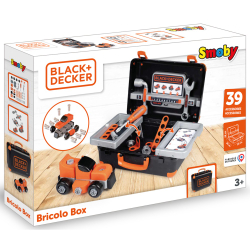 Детский чемоданчик с инструментами Smoby Black 360904 & Decker с 39 аксессуарами от 3 лет — фото 1