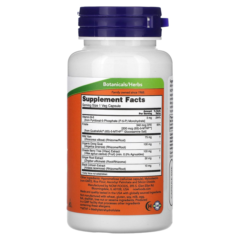 NOW Foods, Women Balance, баланс растительных капсул, 90